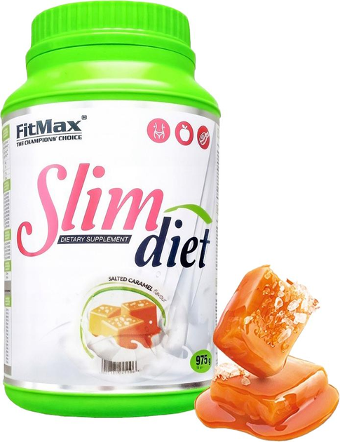 Gainer Fitmax Slim Diet 975 g Jar Słony Karmel (5902385241106) - obraz 1