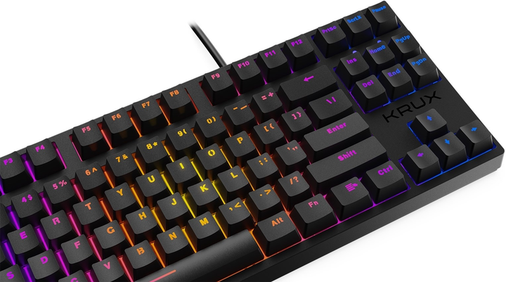 Клавіатура дротова Krux Atax PRO RGB TKL Outemu Brown USB Black (KRX0039) - зображення 6