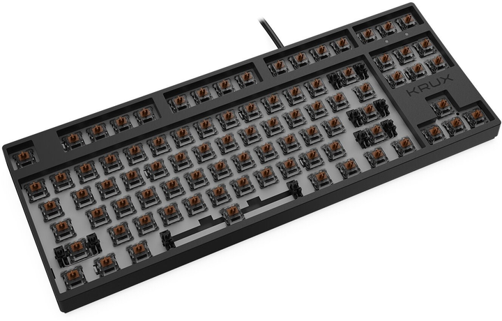 Клавіатура дротова Krux Atax PRO RGB TKL Outemu Brown USB Black (KRX0039) - зображення 7