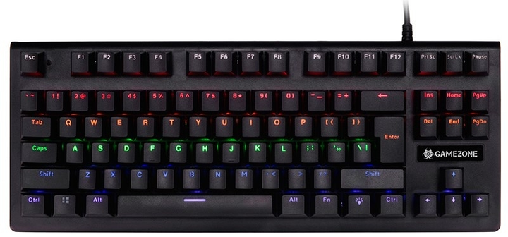 Klawiatura przewodowa Tracer Gamezone Stinger 87 USB Czarna (TRAKLA46221) - obraz 1
