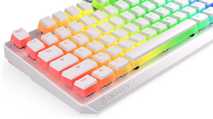 Klawiatura przewodowa Endorfy Thock TKL Pud Kailh Brown USB Onyx White (EY5A008) - obraz 10