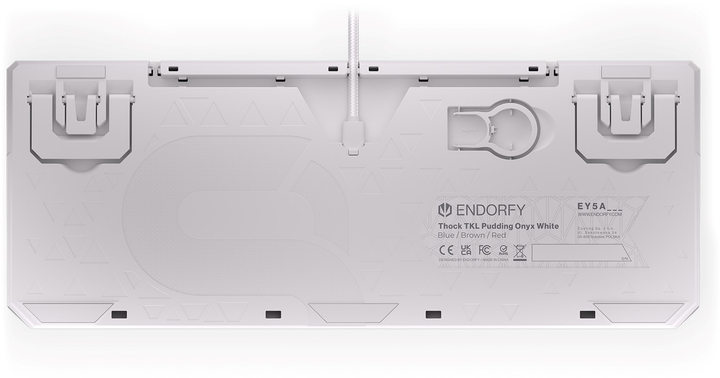 Klawiatura przewodowa Endorfy Thock TKL Pud Kailh Red USB Onyx White (EY5A009) - obraz 11