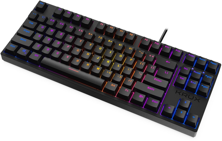 Клавіатура дротова Krux Atax PRO RGB TKL Outemu Blue USB Black (KRX0038) - зображення 4