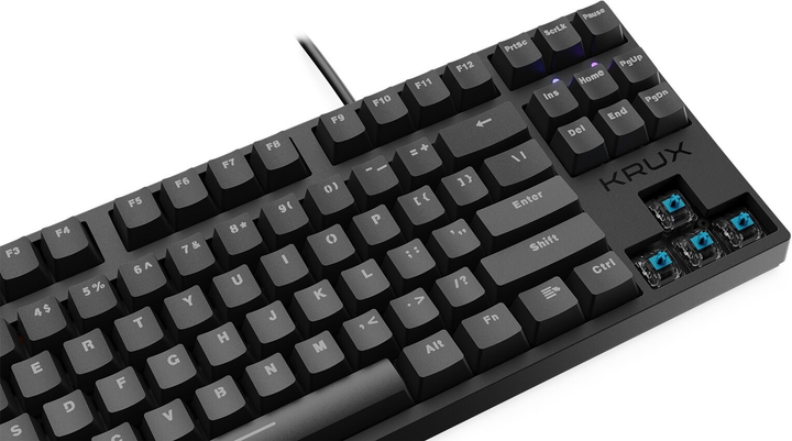 Клавіатура дротова Krux Atax PRO RGB TKL Outemu Blue USB Black (KRX0038) - зображення 10