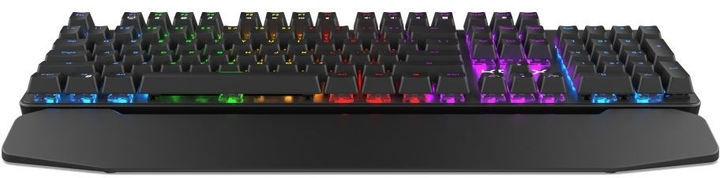 Клавіатура дротова Krux Meteor RGB Outemu Blue USB Black (KRX0025) - зображення 3