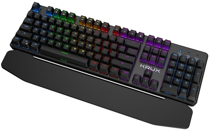 Клавіатура дротова Krux Meteor RGB Outemu Blue USB Black (KRX0025) - зображення 4