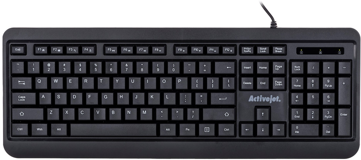 Klawiatura przewodowa Activejet K-3807S USB Czarna - obraz 1