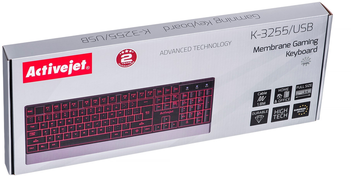 Klawiatura przewodowa Activejet K-3255 USB Czarna - obraz 11