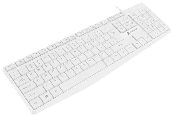 Клавіатура дротова Natec Nautilus US slim USB White (NKL-1951) - зображення 4