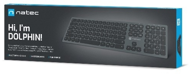 Klawiatura bezprzewodowa Natec Dolphin X-Scissors Bluetooth Szara (NKL-1687) - obraz 5