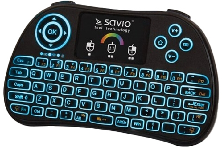 Клавіатура бездротова Savio KW-03 Wireless Black (5901986045441) - зображення 1