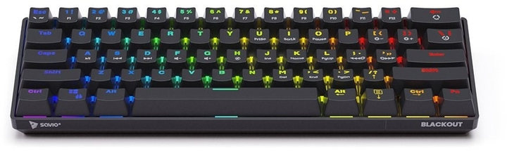 Klawiatura przewodowa Savio Blackout Outemu Blue USB Black (BLACKOUT BLUE) - obraz 3