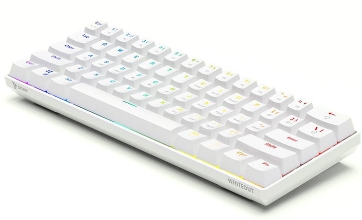 Klawiatura przewodowa Savio Whiteout Outemu Red USB White (WHITEOUT RED) - obraz 3