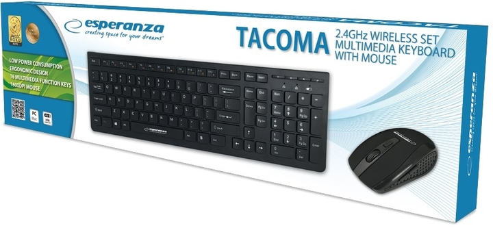 Комплект бездротовий Esperanza Tacoma Wireless Black (EK136) - зображення 5