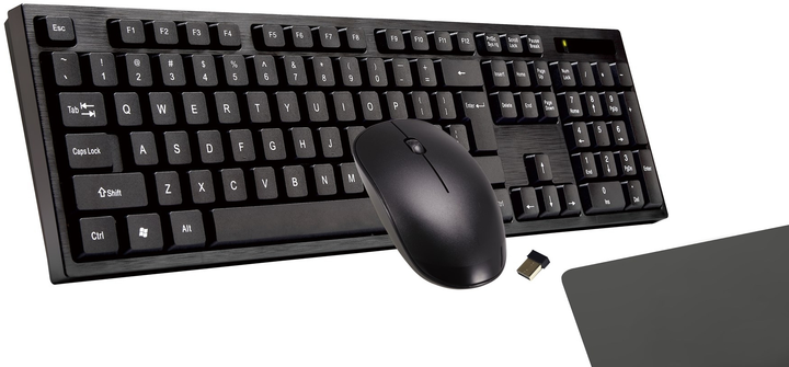 Czarny zestaw bezprzewodowy Vakoss KB-2378K - obraz 1