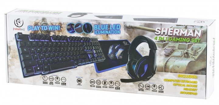 Комплект дротовий Rebeltec Sherman USB Black (RBLKLA00035) - зображення 8