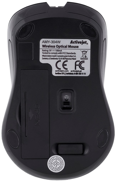 Mysz Activejet AMY-304W Bezprzewodowa Czarna - obraz 6