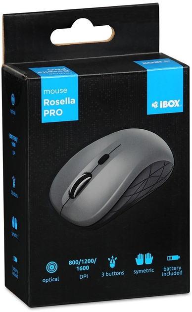 Миша Ibox i009W Rosella Pro Wireless Gray (IMOF009WG) - зображення 6