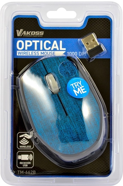 Mysz Vakoss TM-662B Wireless Blue (TM-662B) - obraz 5