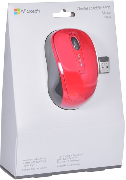 Миша Microsoft Mobile 3500 Wireless Black/Red (GMF-00195) - зображення 4
