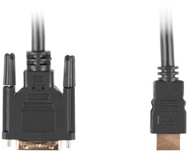 Кабель Lanberg video cable adapter 3 m HDMI Type A (Standard) DVI-D Black (CA-HDDV-10CC-0030-BK) - зображення 2