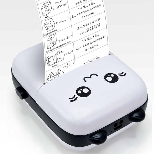Портативный детский принтер JETIX Mini printer с термопечатью (Black ...