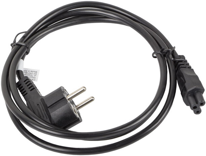 Kabel zasilający Lanberg CEE 7/7 - IEC 320 C5 VDE 1,8m (CA-C5CA-11CC-0018-BK) - obraz 3