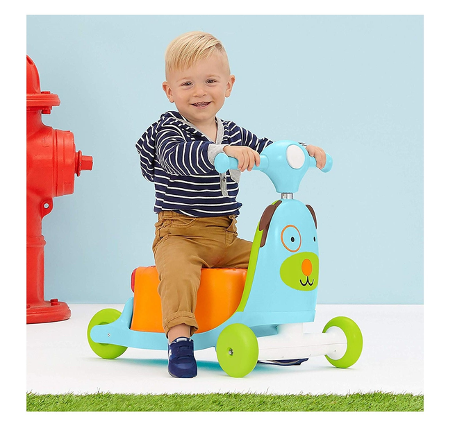 Hulajnoga dziecięca Skip Hop 3 w 1 Zoo Puppy Turkusowo-zielona (9H822910) - obraz 6