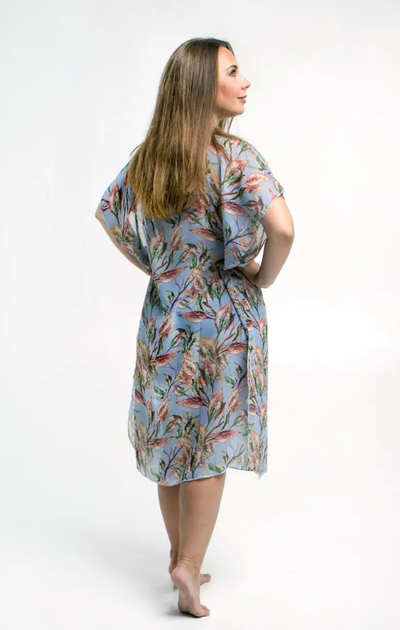 Пляжная шифоновая туника парео Калипсо One Size 112*72 см голубой - изображение 3