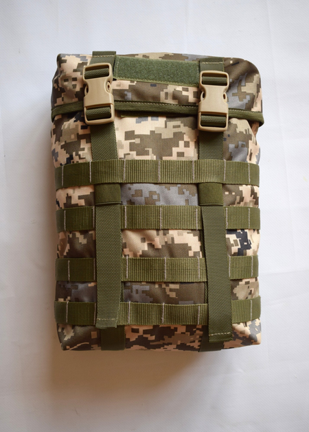 Подсумок утилитарный Сухарка, сумка тактическая Сухарка Пиксель с системой молли molle - изображение 1