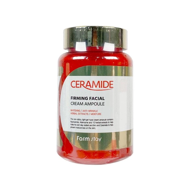 Укрепляющий ампульный крем-сыворотка для лица с керамидами Farmstay Ceramide Firming Facial Cream Ampoule (8809035143377) 