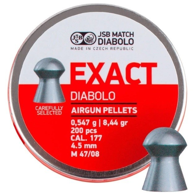 Пули пневматические JSB Diabolo Exact. Кал. 4.52 мм. Вес - 0.54 г. 500 шт/уп - изображение 1