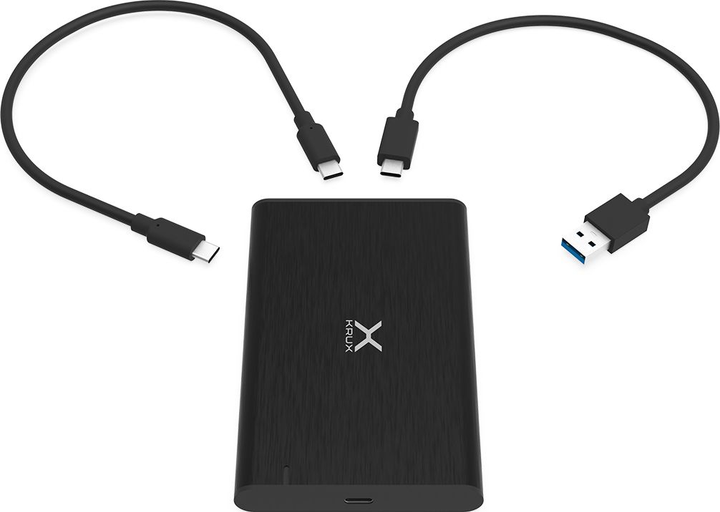 Zewnętrzna kieszeń Krux na SSD 2,5" SATA USB Type-C 3.1, czarna (KRX0057) - obraz 7