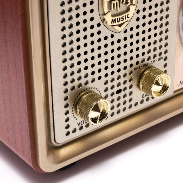Аккумуляторный радиоприемник с Bluetooth Meier M-110BT ретро дизайн AM/FM/SW и MP3-плеер с пультом - изображение 3