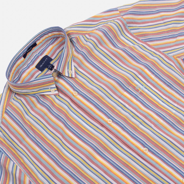 Сорочка GANT Bc Summer Stripe Reg Bd 3026430 L Aqua (7325705708086) - зображення 3