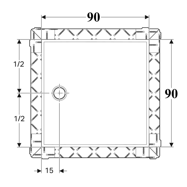 Душевой поддон Geberit Setaplano 90 x 90 см 154.270.11.1 - изображение 2
