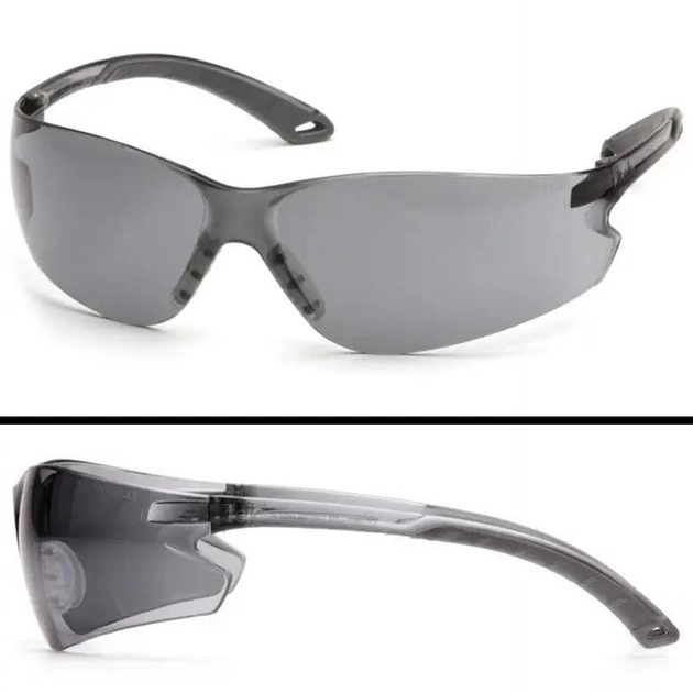 Защитные тактические открытые очки Pyramex баллистические стрелковые очки Itek (Anti-Fog) серые MIL-PRF (PM-ITEK-GR1) - изображение 1