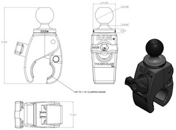 RAM Mount Czarny (RAP-B-400U) - obraz 4
