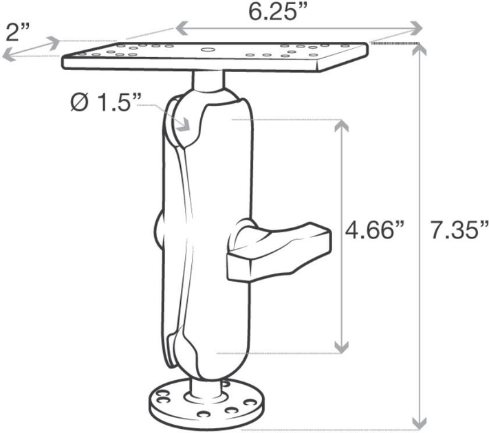 RAM Mount Czarny (RAM-111U) - obraz 3