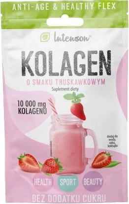 Suplement diety Intenson Kolagen 10 g Truskawka (5902150288749) - obraz 1