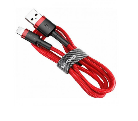 Кабель USB Baseus Cafule Lightning Cable 3M 2A Червоний (CALKLF-R09) - Фото 2 Кабель USB Baseus Cafule Lightning Cable 3M 2A Червоний (CALKLF-R09) - зображення 2