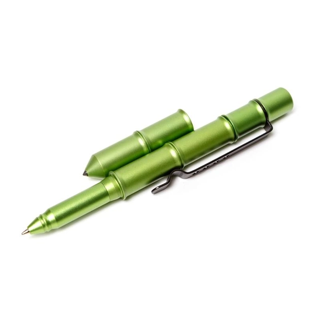 Тактична Ручка Tactical Pen "Military" з Ліхтариком і Склорізом Зелена - зображення 1