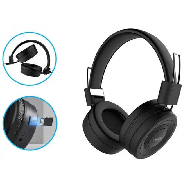 Бездротові повнорозмірні навушники Bluetooth Remax RB-725HB Чорні ...