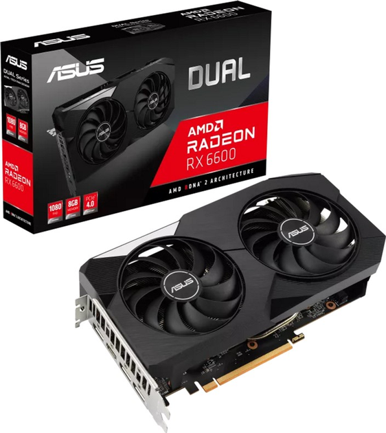 ASUS PCI-Ex Radeon RX 6600 Dual 8GB GDDR6 (128bit) (2044/14000) (HDMI, 3 x DisplayPort) (90YV0GP2-M0NA00) - obraz 8