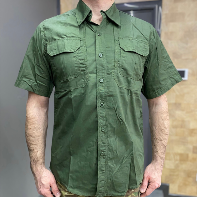 Армійська тактична сорочка з коротким рукавом Yakeda Оліва XL - зображення 1