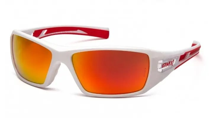 Защитные тактические очки Pyramex стрелковые открытые очки Velar White (sky red mirror) красные зеркальные (2ВЕЛАР-Б91) - изображение 2
