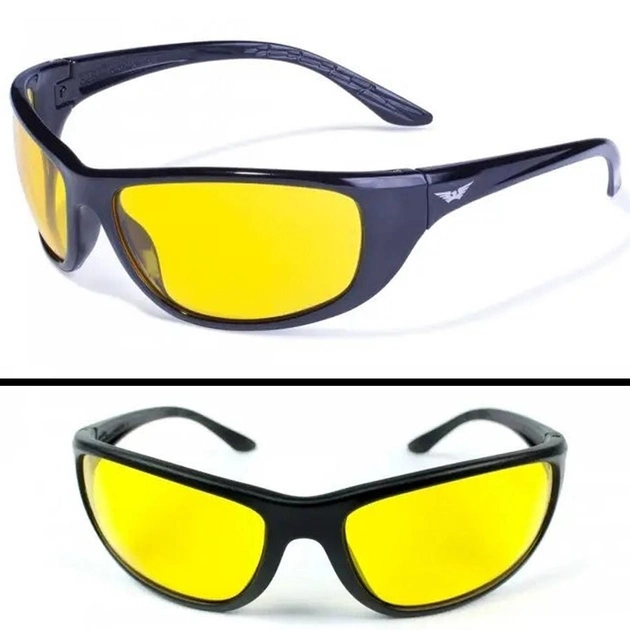 Защитные тактические очки Global Vision баллистические стрелковые очки Hercules-6 желтые - изображение 1