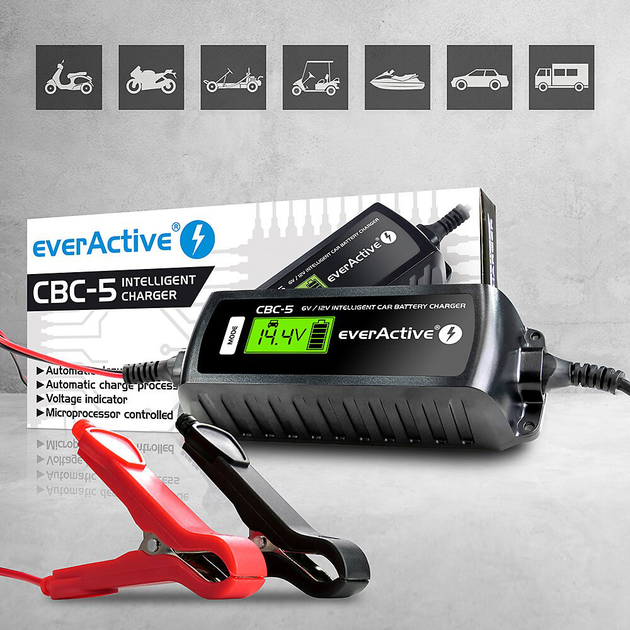 Ładowarka everActive 6V/12V automatyczna CBC5 (5903205771483) - obraz 10