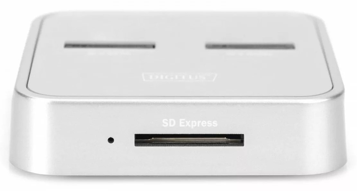 Stacja dokująca Digitus do M.2 NVMe SATA SSD USB Type-C 3.2, srebrna (DA-71546) - obraz 3