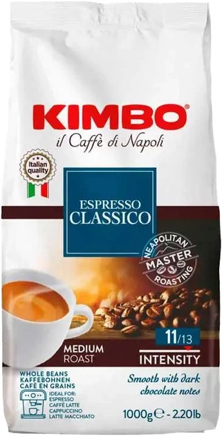 Kawa ziarnista Kimbo Espresso Classico 1 kg (8002200121013) - Zdjęcie 1 Kawa ziarnista Kimbo Espresso Classico 1 kg (8002200121013) - obraz 1